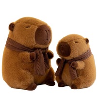 Peluche mignonne Capybara avec écharpe, coussin et jouet en peluche, cadeau d'anniversaire pour les 14 ans et plus, fabriqué au Zhejiang