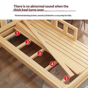 Letto Moderno in Legno Massello per Bambini con Ringhiera Componibile, per Ragazzi e Ragazze, Letto Singolo Allargato per Principesse - Product Image 4