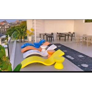 Chaise longue en fibre de verre FRP, couleur personnalisée, pour l'extérieur, au bord de la piscine, pour hôtels, villas, plage - Product Image 1
