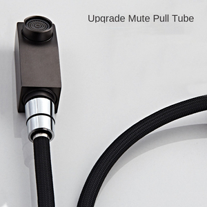 Grifo de Baño Extraíble de Aluminio 6063 Color Gris Metálico con Retorno por Gravedad, Manguera Silenciosa y Mezclador Cuadrado para Lavabo, Ideal para Hogares y Hoteles Modernos - Product Image 4