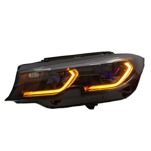 Faro Anteriore Fumé SJC Auto V3 per <span class=keywords><strong>BMW</strong></span> <span class=keywords><strong>Serie</strong></span> <span class=keywords><strong>3</strong></span> G20 G28 19-22, Luci Diurne Tricolore Giallo Bianco Ambra, Lampada Frontale Full LED - Product Image 6