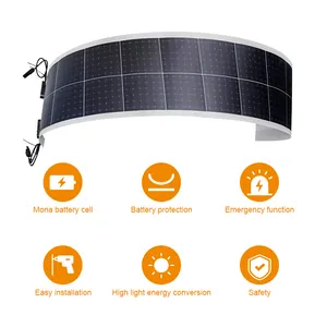 Paneles Solares 유연한 130W Monocrystalline 하프 셀 태양 전지 패널 유연한 태양 전지 패널 하이킹