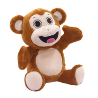 Jouet de singe en peluche électronique interactif mignon avec jouet éducatif de chant et de balançoire pour enfants à grande bouche
