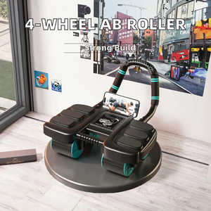 Coosport מפעל כושר ישיר חדש 4 גלגל abs רולר פלדה גלגל בטן גלגל eva מכונת שקופיות - Product Image 5