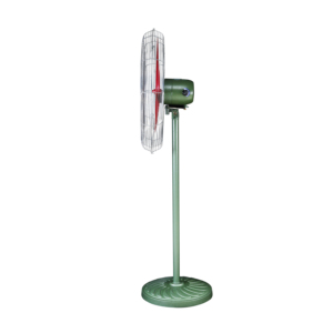 Ventilador de Pedestal Industrial de Aluminio Rojo de 20/26/30 Pulgadas con Base Verde Explosivo, Ventilador Industrial de Metal para Taller - Product Image 3