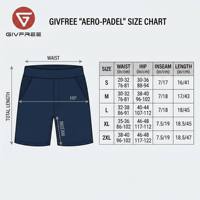 Shorts de tennis GIVFREE Aero-Padel pour hommes, taille élastique, tricotés, anti-vibrations, poches en mesh, performance anti-humidité