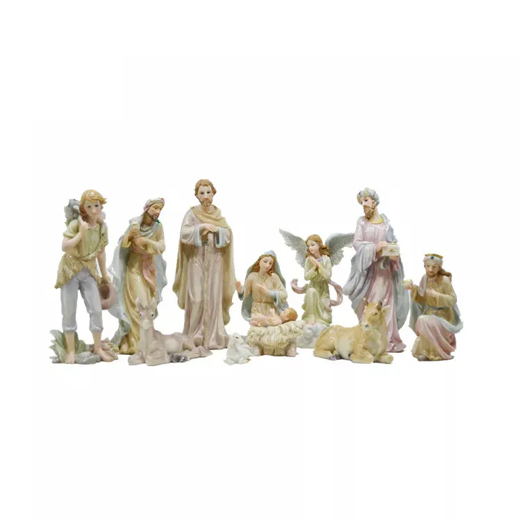 Produttore fornitore presepe all'aperto Set presepe in resina Set presepe in poliresina cristo americano