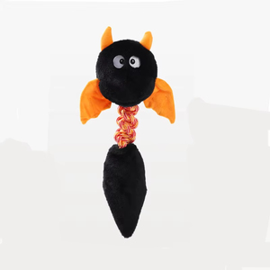 Jouets en peluche couineurs pour animaux de compagnie, en coton durable, amusants, en forme de démon, avec corde, son interactif, jouets à mâcher en peluche pour chiens - Product Image 4