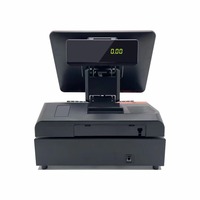 Sistema de Punto de Venta Todo en Uno con Pantalla Táctil Completa de 15.6 Pulgadas, Caja Registradora Plegable para Negocios de Venta Minorista