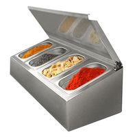 Bac de maintien au chaud GN 1/1 en acier inoxydable 201 pour buffet, avec grille, pour aliments chauds, usage professionnel en cuisine, certifié LFGB