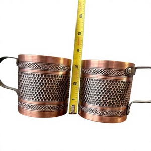 ชุดของขวัญแก้วน้ำเดินทางทองแดงโบราณ ดีไซน์งานฝีมือ BS International Handicrafts รักษาสิ่งแวดล้อม เก็บความร้อน/เย็น ใช้ซ้ำได้ สไตล์วินเทจ - Product Image 5