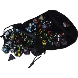 Ensemble de dés acryliques polyédriques dés d'impression personnalisés et sac pour adultes enfants Cubes en plastique <span class=keywords><strong>TRPG</strong></span> D4 D6 D8 D10 D12 D20 dés de jeu - Product Image 3