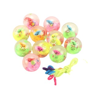 Glowing Bouncy Ball With <b>Rope</b> 5.5Cm Plastic LED <b>Light</b> Toy For Kids Unisex Age 2 4 Years - Product Image 3