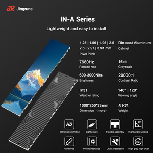 Gabinete de aluminio fundido a presión ultra delgado GOB P1.56 P1.95 P2.5 Pantalla LED para interiores Cine Paneles de pared de video Pantalla LED - Product Image 3