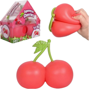 Juguete Antiestrés de Cereza Súper Suave de Material TPR para Apretar y Aliviar el Estrés - Product Image 1