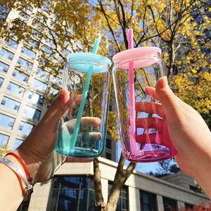 Ready to Ship 16Oz Ombre Jelly Colored Can Shaped Plastic Cup Uv Dtf <b>Wraps</b> for <b>Vinyl</b> - Product Image 4