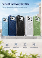Coque de protection magnétique en nid d'abeille effet peau pour iPhone 18 Pro Max / 17, antichoc et respirante