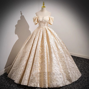 2026 long <b>puff</b>-sleeved cocktail dress for the annual meeting, hostess formal attire for the coming-of-age ceremony - Product Image 2