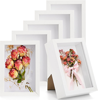 Cadre photo profond 3D noir et blanc A4 A3 A5 avec verre, personnalisable avec logo, pour vente en gros