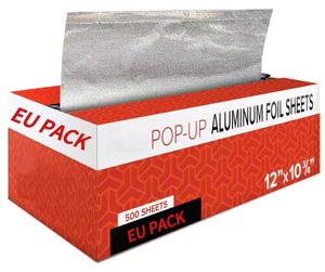 200 feuilles de papier aluminium prédécoupées, écologiques, pour usage quotidien, robustes, pour cuisine et maison - Product Image 1