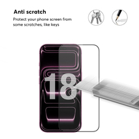 Protection d'écran de téléphone portable 9H Anti-choc Verre trempé de qualité supérieure pour iPhone 18 Pro Max