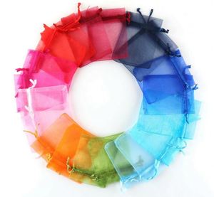 <b>Hot</b> Sale 100pcs Organza <b>Bags</b> Mixed Color Drawstring Mesh Jewelry Pouches Sheer Gift <b>Bags</b> Wedding Party Christmas Favor Bulk RTS - Product Image 2