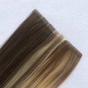 Extensions de Cheveux Russes Invisibles à <span class=keywords><strong>Bande</strong></span> <span class=keywords><strong>Adhésive</strong></span> Double Tirage Gros Blonds Humains Double Face Remy à Ruban - Product Image 2