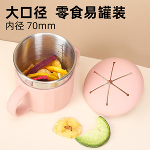 แก้วน้ำเด็กสแตนเลสพร้อมปลอกซิลิโคน สีชมพู 1-2 ปี แก้วน้ำดื่มโดยตรง - Product Image 4