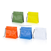 Sac à fermeture éclair PP transparent estampage à chaud matériaux recyclés emballage de bijoux à bricoler soi-même pochettes auto-scellantes pour colliers et bracelets