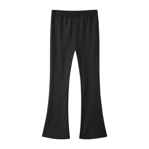 <span class=keywords><strong>Leggings</strong></span> a Zampa per Bambine, 100% Cotone, Vita Alta Elasticizzata, Pantaloni Larghi Casual a Gamba Larga per Bambine di 7 Anni, Rosso - Product Image 3