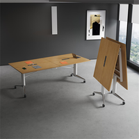 Table de conférence moderne, portable et pliable en bois pour le bureau, la maison, l'école