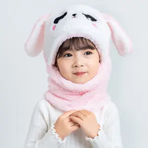 만화 어린이 모자 플러스 소녀 소년 스카프 사진 아기 물건 어린이 겨울 양털 모자와 스카프