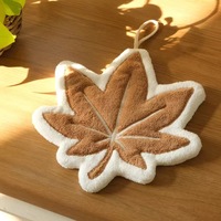 Serviette de séchage des mains réutilisable en polaire corail à absorption rapide, motif dessin animé irrégulier, douce et petite, pour la décoration de Thanksgiving et de Noël