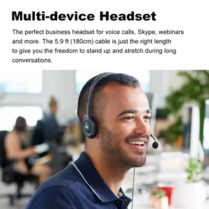 Casque stéréo filaire Logitech H111, prise audio 3,5 mm, microphone rotatif, bandeau réglable léger, casque audio - Product Image 4
