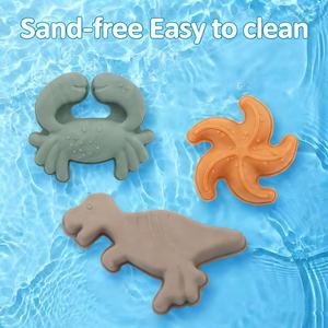 Jouets interactifs créatifs pour parents et enfants en plein air, ensemble de seaux de plage en silicone de qualité alimentaire, jouets pour creuser dans le sable et jouer dans l'eau - Product Image 2