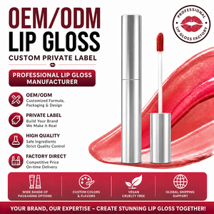 Gloss à lèvres scintillant hydratant longue durée, végétalien, <span class=keywords><strong>naturel</strong></span>, bio, personnalisé, à faible MOQ, avec étiquette privée, pour le <span class=keywords><strong>contour</strong></span> des lèvres - Product Image 1