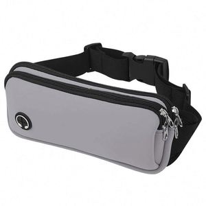 Sac banane unisexe M0519 en nylon imperméable avec fermeture éclair pour activités de plein air, fitness, voyage, sport et course à pied - Product Image 3