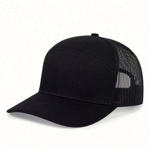 หมวกแก๊ปทรงทรัคเกอร์แบบ snapback 7 แผง ปักโลโก้ได้ ปีกแบน ตาข่าย ระบายอากาศ แฟชั่น unisex สำหรับฤดูร้อน - Product Image 1