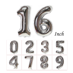 ลูกโป่งฟอยล์ทรงกลมขนาด16นิ้วลูกโป่งฟอยล์ฟิล์มอลูมิเนียมดิจิทัล0123456789สำหรับงานเลี้ยงวันเกิด - Product Image 4