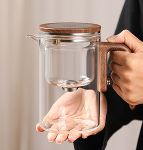 Tetera de Vidrio Moderna de 20oz/27oz con Infusor de Té Ecológico Inteligente, 3 en 1, con Separación de Agua e Infusor - Product Image 4