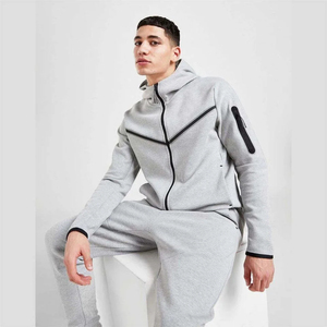 Survêtements d'hiver de meilleure qualité, survêtements d'entraînement en coton polaire technique avec logo personnalisé 2024 pour hommes, survêtement grande taille - Product Image 4