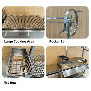 Asador al Estilo Argentino para Uso en Exteriores, Asador de Acero Inoxidable Santa María - Product Image 4