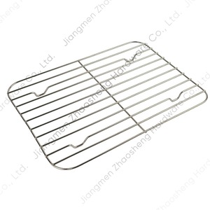 Grille de cuisson rectangulaire en acier inoxydable 33x24x1,6H cm, résistante au four, pour refroidir gâteaux, pains et pâtisseries - Product Image 1