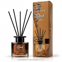 Diffuseur de parfum d'ambiance de luxe en verre avec bâtonnets en fibre, coffret cadeau, fournisseur en gros, emballage personnalisé