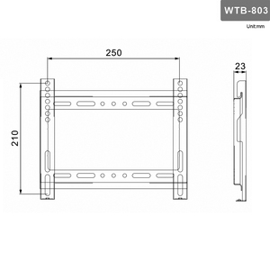 Produttore WTB-803 interno 14 "-43" 25kg metallo <span class=keywords><strong>TV</strong></span> Fix <span class=keywords><strong>cornice</strong></span> <span class=keywords><strong>TV</strong></span> staffa di vendita calda LED LCD supporto - Product Image 3