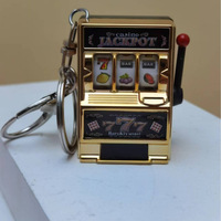 Porte-clés OEM créatif pour mini machine de loterie sur le thème des fruits, jouet de jeu rotatif, modèle de simulation