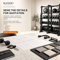 Pack d'accessoires d'entraînement KANDO Fitness Race avec options de poids réglables, construction en caoutchouc durable et design antidérapant pour