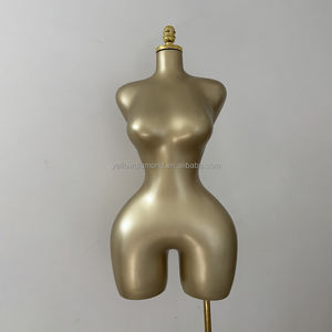 <span class=keywords><strong>Mannequin</strong></span> de <span class=keywords><strong>Couture</strong></span> Femme Demi-Corps en <span class=keywords><strong>Plastique</strong></span> Doré BBL, avec Hanches et Poitrine Élargies, pour Vitrine - Product Image 2
