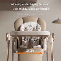 Chaise haute évolutive 2-en-1 pour enfants : table à manger, siège réglable, balancelle et chaise berçante pliable pour bébé