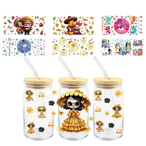MIYA Custom Halloween Four <span class=keywords><strong>Scary</strong></span> Boy Design UV para DTF Cup Wrap Transfer Sticker 16oz 20oz 24oz 32oz 40oz Cup Decal Label - Product Image 5